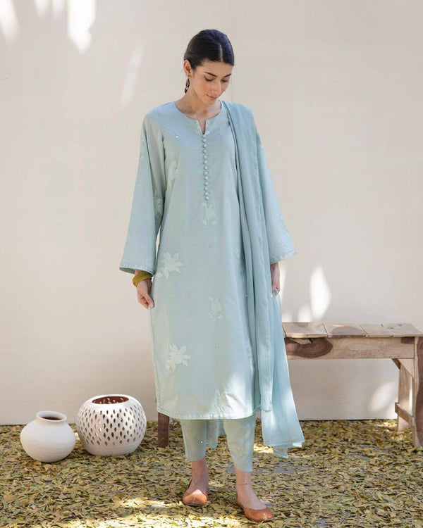 Aquamarine | 3-Piece Stitched Suit