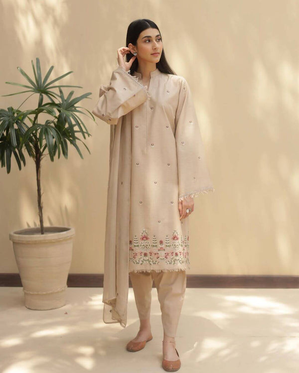 Beigeware Dhannak | 3-Piece Stitched Suit